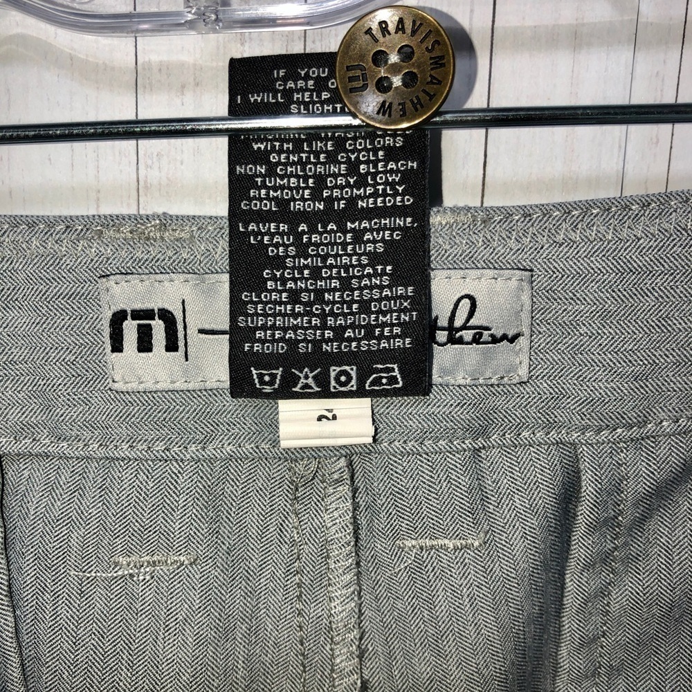 Travis Mathew Gray Herringbone Polyester Blend Fl… - image 6